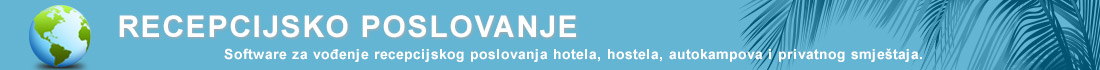 Program Hotel Korp namijenjen recepcijskom poslovanju.